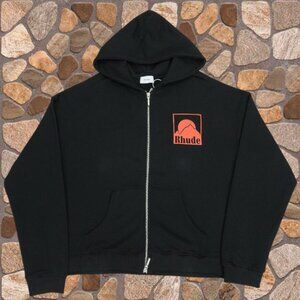 Men's Classic Zipper Hoodie - Black Rhude